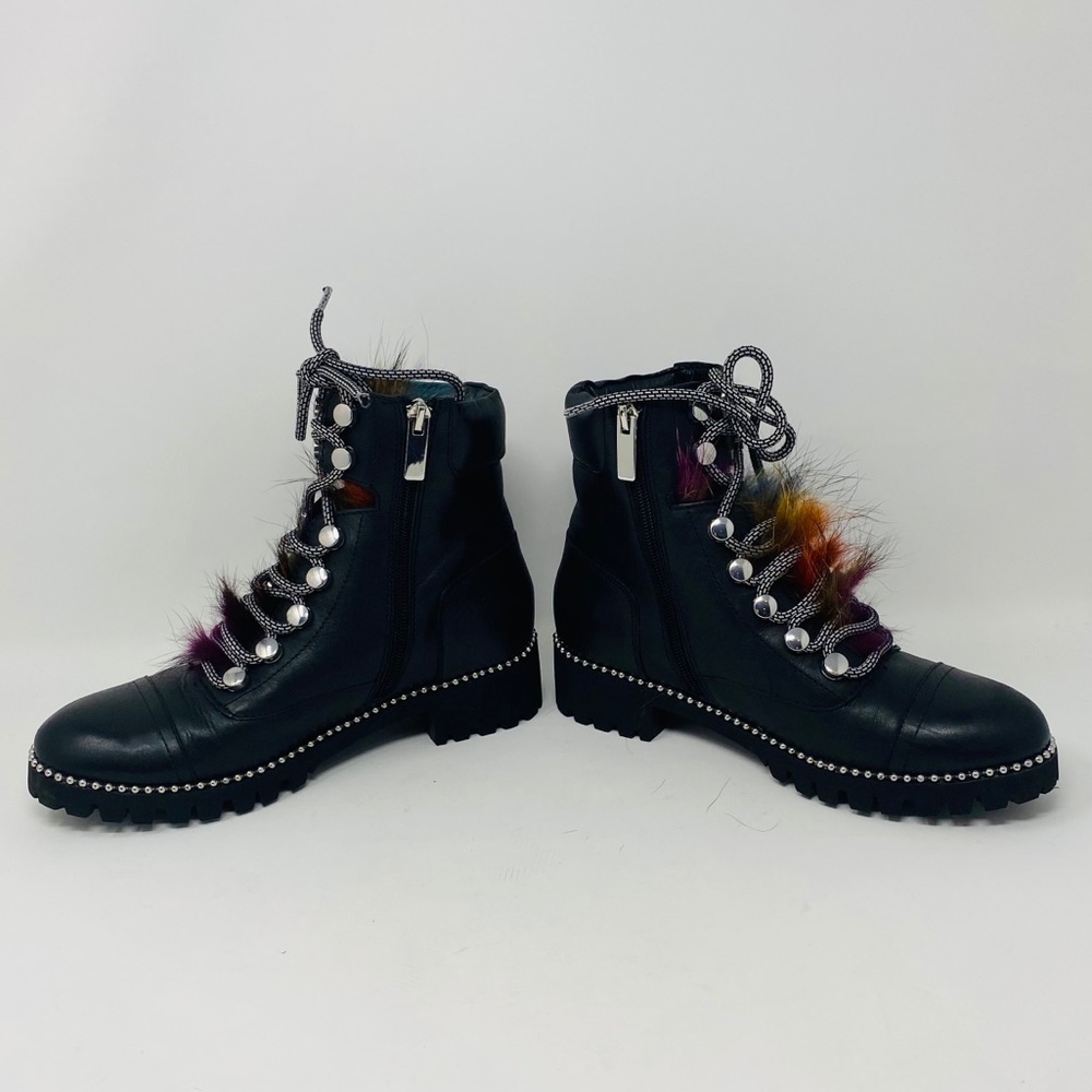 CECELIA* Black Fox Fur TREKKER Boots**US 6.5 $290 - Picture 4 of 7
